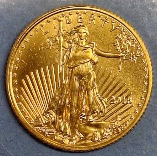 未流通 2018年 1/10オンス 5ドル アメリカンゴールドイーグル地金コイン (B) 110,000円