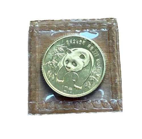 中国 1986年 金貨 1/10オンス 10元 パンダ オリジナルミント未開封 BU