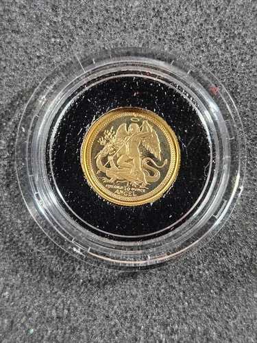 ?? 1987年 マン島 1/10オンス エンジェルエリザベス金貨 未流通 UNC カプセル付き