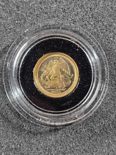 ?? 1987年 マン島 1/10オンス エンジェルエリザベス金貨 未流通 UNC カプセル付き
