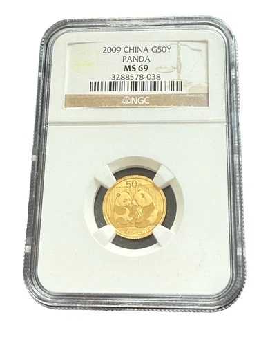 中国 2009年 金貨 1/10オンス 50元 NGC MS69 パンダ