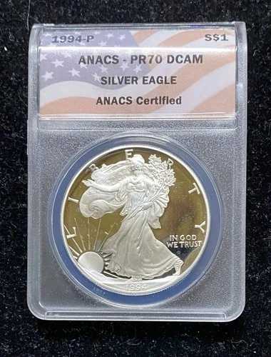 1994 Pプルーフ シルバーイーグル ANACS PR70 DCAM フラッグラベル