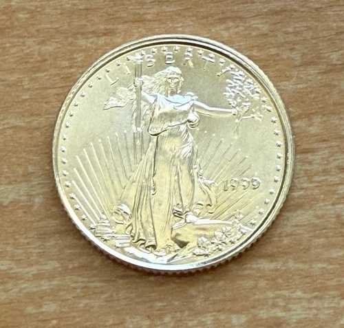 1999年米国金貨 1/10オンス 5ドル UNC ゴールドイーグル
