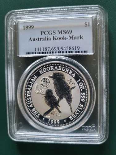 1999年 オーストラリア コイン クーカブラ 1オンス 999 シルバー ドイツマーク プリビー PCGS MS69 Pop\u003d1