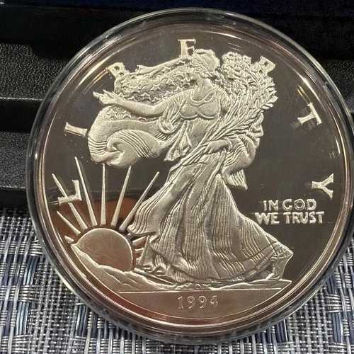 ?? 1994年ワシントン造幣局ジャイアントハーフポンド .999 シルバーアメリカンイーグル 8オンス S21 113,850円