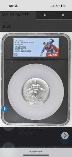 2025年 2.5オンス シルバー スーパーマン アーリーリリース メダル NGC MS70 マット｜WORLD RESOURCE【QUEEN店】