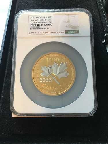 2022年 カナディアン フェアウェル ペニー 99.99 シルバー (5.06 オンス ASW) ?1**NGC*PF-70 UC
