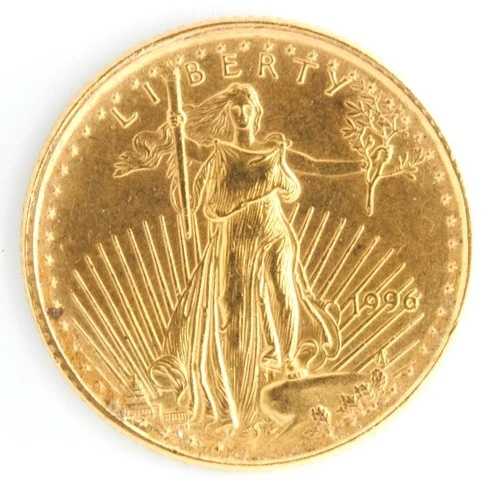 アメリカ合衆国 1996年 アメリカンイーグル 5ドル 1/10オンス .917 純金貨 地金
