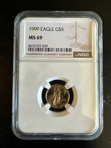 1999年 5ドル金貨 1/10オンス アメリカンイーグル NGC MS69