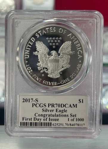 2017年頃 PCGS PR70DCAM シルバーイーグル 祝賀セット 1/1000