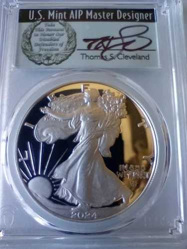 2024-W シルバーイーグル PCGS PR70DCAM アドバンスリリース クリーブランドリース NFC POP (20)