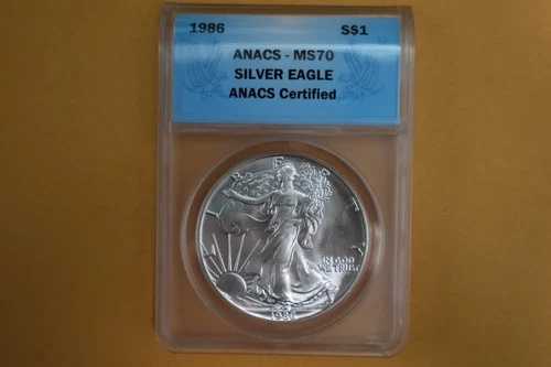 1986年アメリカンイーグル銀貨 ANACS MS70｜WORLD RESOURCE【QUEEN店】