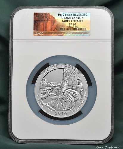 2010-P 5オンス シルバー ATB - グランドキャニオン - NGC SP70 - 早期リリース｜WORLD RESOURCE【QUEEN店】