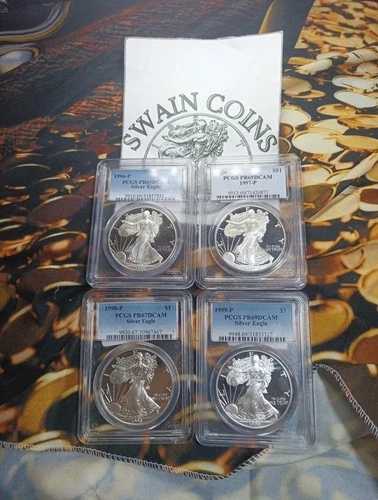 アメリカン シルバー イーグル 1996、97、98、99-P PR69DCAM PCGS DCAM 4枚セット EN101-04