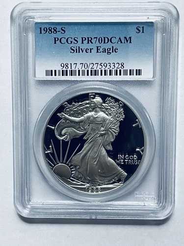 1988-S シルバー プルーフ イーグル PCGS PR70DCAM
