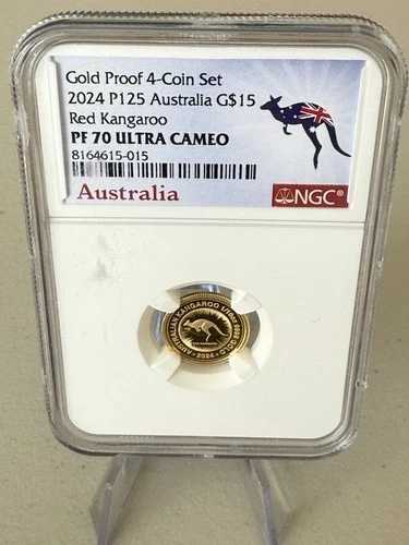 2024 年 オーストラリア 1/10 オンス プルーフ ゴールド カンガルー コイン NGC PF70 UCAM - わずか 146 枚しか鋳造されません!