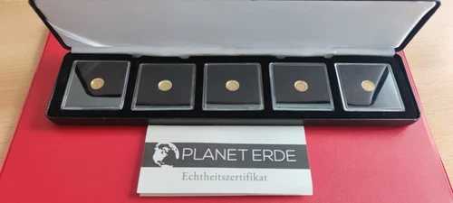 *500セット限定！ニジェール 100フラン金貨 5枚セット 2016年 * 0.5g * 地球儀 (Ki.20)-