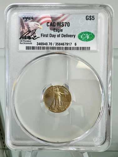 2024年 1/10オンス アメリカン・ゴールド・イーグル CAC MS70 受渡初日 ロン・ドゥジェヴッキ｜WORLD RESOURCE【QUEEN店】 116,600円