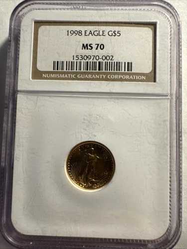 1998年 1/10オンス ゴールド アメリカンイーグル MS 70 - NGC｜WORLD RESOURCE【QUEEN店】 117,700円