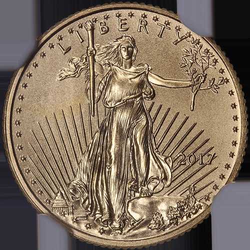 2017年 ゴールド アメリカンイーグル $5 NGC MS70 ファーストリリース イーグルラベル|WORLD RESOURCE【QUEEN店】