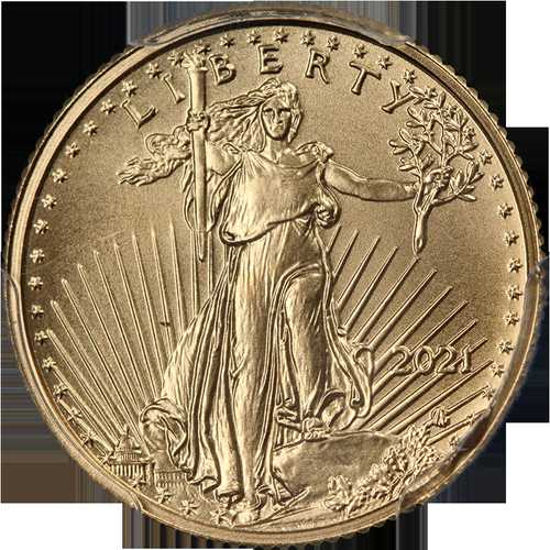 2021年 ゴールド アメリカンイーグル 5ドル タイプ2 PCGS MS70 ファーストストライク｜WORLD RESOURCE【QUEEN店】