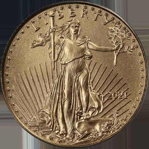 2021年 ゴールド アメリカンイーグル 5ドル タイプ1 ANACS MS70 ファーストストライク
