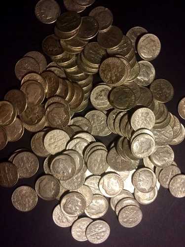 ルーズベルト・ダイム 11.10ドル 米国製 90%銀貨 1965年以前 1
