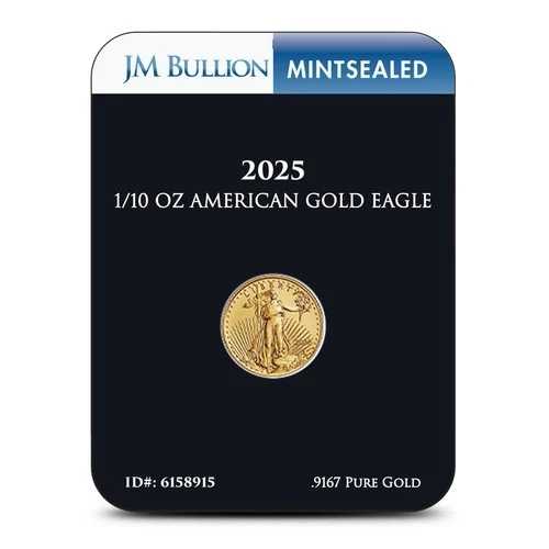 2025年 1/10オンス アメリカンゴールドイーグルコイン（ミントシール、BU）｜WORLD RESOURCE【QUEEN店】