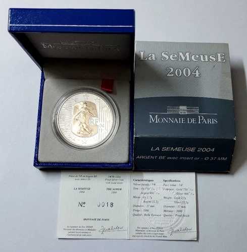 希少 3,000枚限定 フランス 5ユーロ 2004 金貨 2.7g + 銀貨 必ずお読みください -