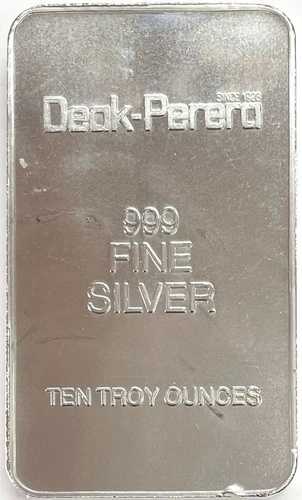 1980年代頃 DEAK-PERERA 10トロイオンス 999 純銀バー