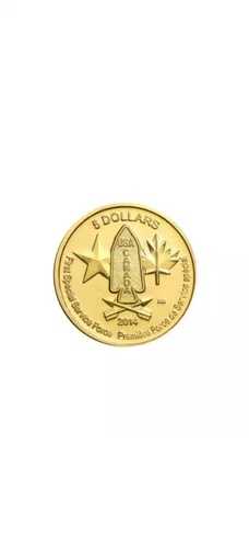 1/10オンス、.9999 2014年カナダ金貨、カプセルに入った最初の特殊部隊