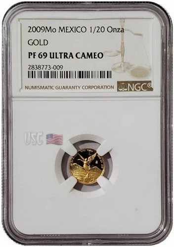 2009 1/20 オンス ゴールド メキシコ リベルタッド NGC PR69UCAM プルーフ コイン。