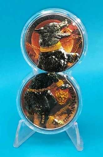 *レアエラー* 2022 2x - 1oz マニアゲルビースト フェンリルシルバーコイン フェンリルブラッドムーン -