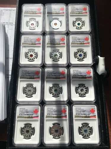 2011年誕生石コレクション カナダドル 3ドル 銀貨 99.99 NGC**PF-69-70 UC**ボックス9｜WORLD RESOURCE【QUEEN店】