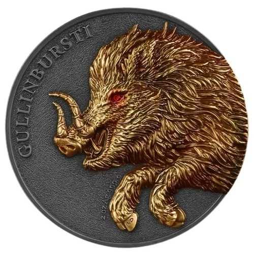 Germania Beasts ? Gullinbursti Geminus シルバー 金メッキ ルテニウム コイン 2 オンス 2025...|WORLD RESOURCE【QUEEN店】