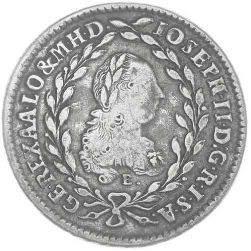 1777年 銀貨 20 クロイツァー E // H - S SS/f. VZ、スモールクラウン、=非常に希少=|WORLD RESOURCE【QUEEN店】