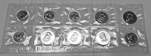 2004年カナダ製 5ドル銀貨メープルリーフ 10枚セット! 銀貨 .9999! 送料無料|WORLD RESOURCE【QUEEN店】