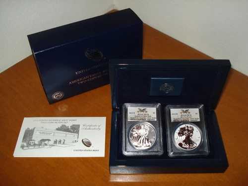 2013-W シルバーイーグル ウェストポイント コイン2枚セット PCGS MS70 & PR70 ファーストストライク|WORLD RESOURCE【QUEEN店】