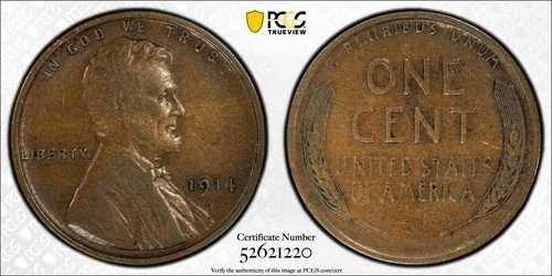 1914-D 1C PCGS VF35 CAC リンカーン ウィート セント ペニー 52621220