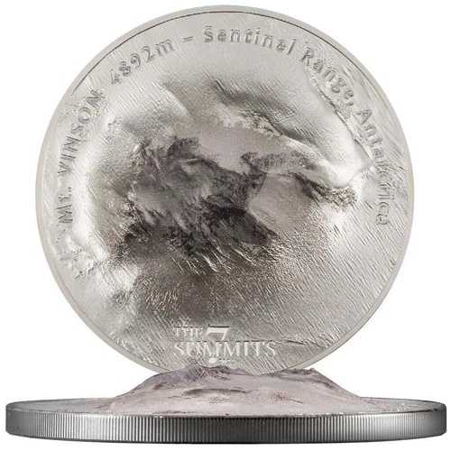 クック諸島 2022 $25 MT VINSON 7 Summits 5オンス シルバーコイン -