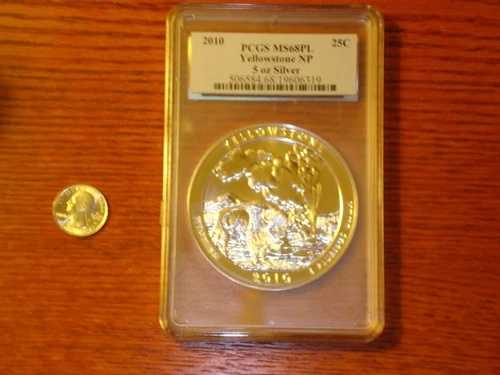 アメリカ・ザ・ビューティフル 5オンス - イエローストーン - PCGS MS68PL｜WORLD RESOURCE【QUEEN店】