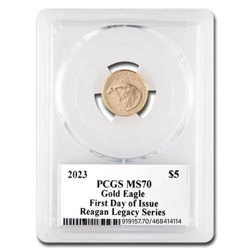 2023年 1/10オンス アメリカンゴールドイーグル MS-70 PCGS（初日、レーガン）