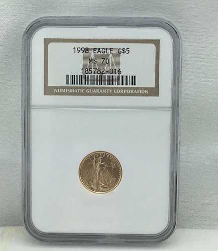 1998年 1/10オンス ゴールド アメリカンイーグル MS 70 - NGC|WORLD RESOURCE【QUEEN店】