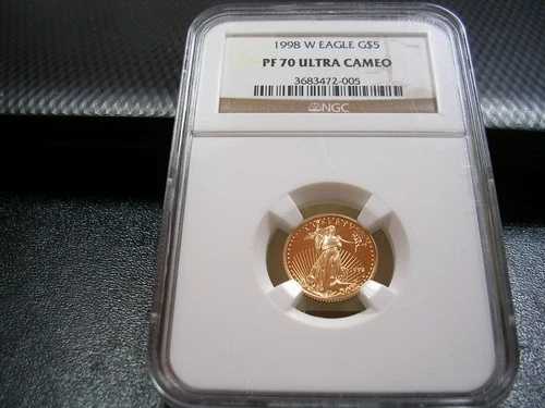 1998-W 金貨 1/10オンス プルーフ イーグル 5ドル NGC PF70 UCAM|WORLD RESOURCE【QUEEN店】