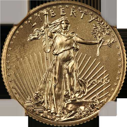 2009年 ゴールド アメリカンイーグル $5 NGC MS70 アーリーリリース ブルーラベル - 在庫あり 130,350円