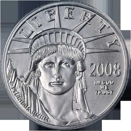 2008年プラチナアメリカンイーグル25ドル PCGS MS70｜WORLD RESOURCE【QUEEN店】