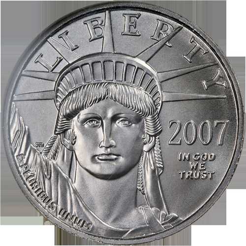 2007年プラチナアメリカンイーグル25ドルNGC MS70アーリーリリースブルーラベル｜WORLD RESOURCE【QUEEN店】