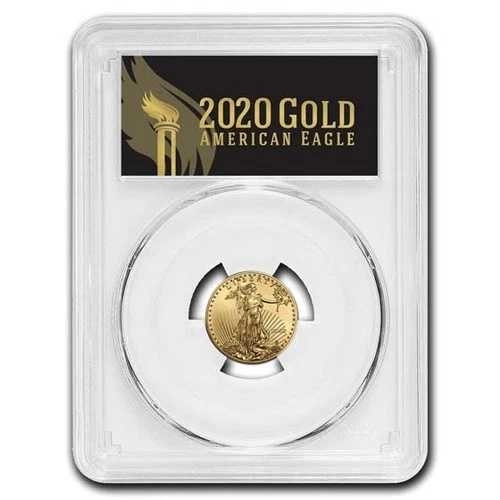 2020年 1/10オンス ゴールドイーグル MS-70 PCGS(初日、ブラックラベル)|WORLD RESOURCE【QUEEN店】