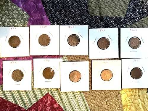 2x2 ホルダーに入ったインドのペニー コレクション (1858 - 1909 年) がほぼ完了しました。|WORLD RESOURCE【QUEEN店】