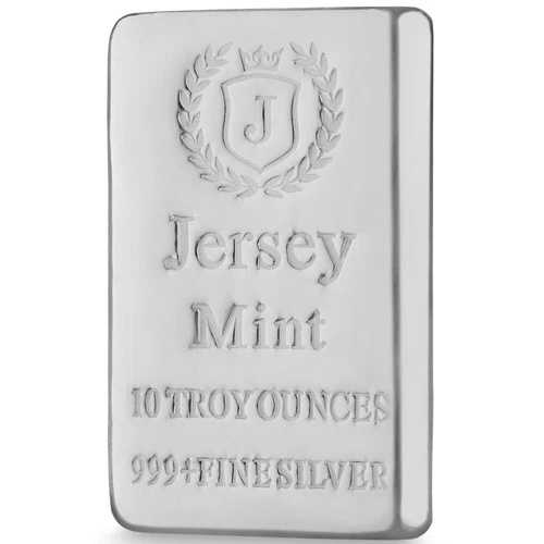 ジャージーミント 10オンス 0.999 シルバー地金鋳造バー - 送料無料 - 在庫あり｜WORLD RESOURCE【QUEEN店】